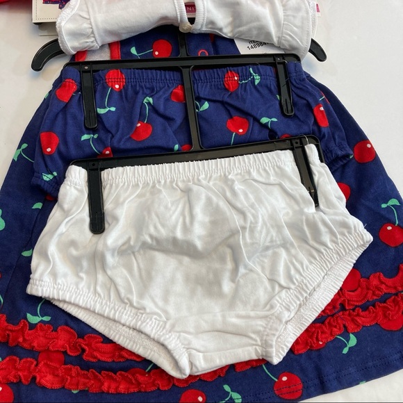 Koala Baby Girls Knit Dress Set 6 Months Cherries 2 Dresses 100% Cotton - Picture 9 of 16